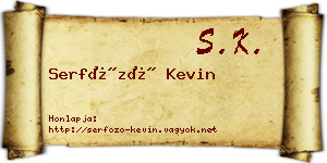 Serfőző Kevin névjegykártya